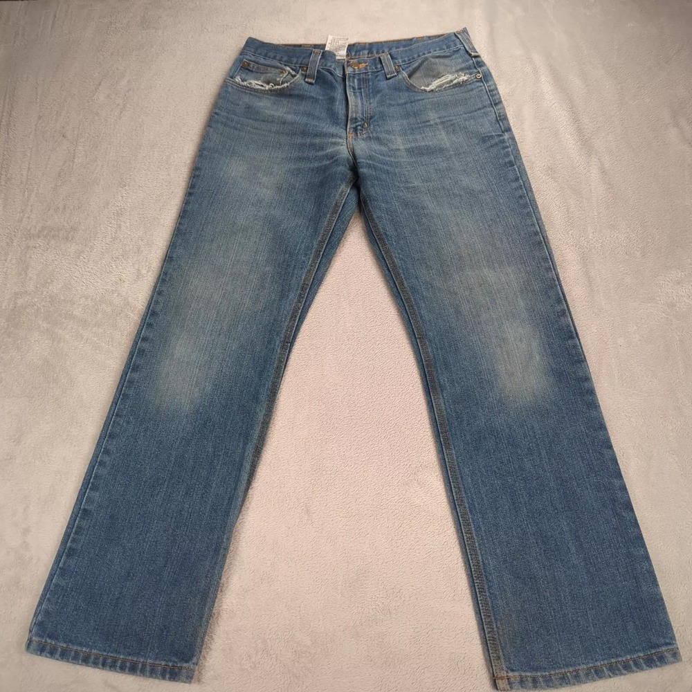 Carhartt Jeans Men 31x29 Trailblazer Straight Traditional Fit Elton Whisker Fade